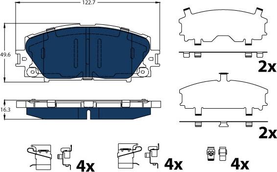 TRW GDB4173BTE - Тормозные колодки, дисковые, комплект parts5.com