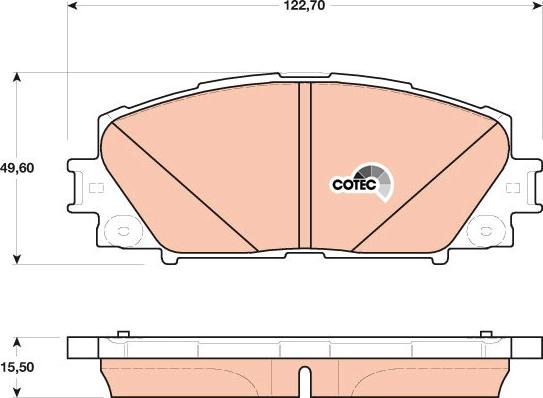 TRW GDB4173 - Тормозные колодки, дисковые, комплект parts5.com