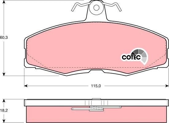 TRW GDB473 - Тормозные колодки, дисковые, комплект parts5.com