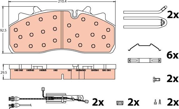 TRW GDB5095 - Тормозные колодки, дисковые, комплект parts5.com