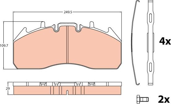 TRW GDB5096 - Тормозные колодки, дисковые, комплект parts5.com