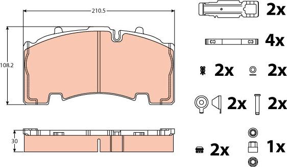 TRW GDB5093 - Тормозные колодки, дисковые, комплект parts5.com