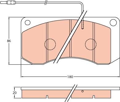 TRW GDB5051 - Тормозные колодки, дисковые, комплект parts5.com