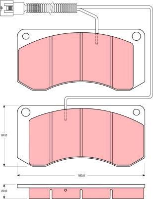 TRW GDB5052 - Тормозные колодки, дисковые, комплект parts5.com