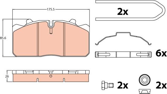 TRW GDB5069 - Тормозные колодки, дисковые, комплект parts5.com