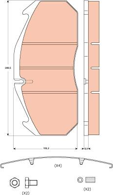 TRW GDB5065 - Тормозные колодки, дисковые, комплект parts5.com