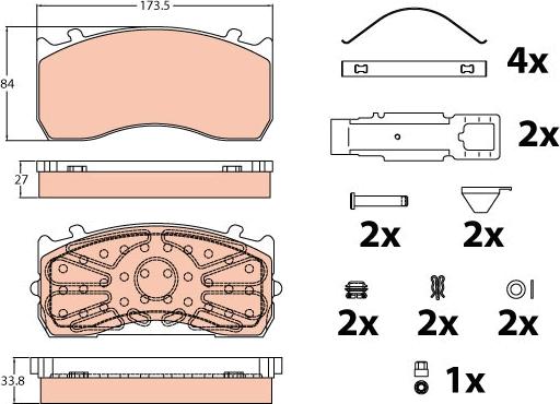 TRW GDB5073 - Тормозные колодки, дисковые, комплект parts5.com