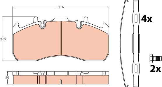 TRW GDB5102 - Тормозные колодки, дисковые, комплект parts5.com