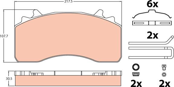 TRW GDB5114 - Тормозные колодки, дисковые, комплект parts5.com