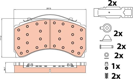 TRW GDB5116 - Тормозные колодки, дисковые, комплект parts5.com