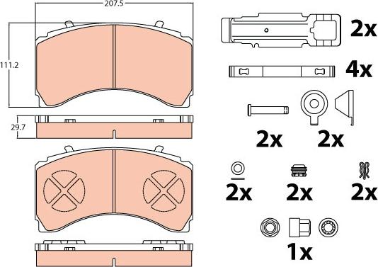 TRW GDB5110 - Тормозные колодки, дисковые, комплект parts5.com