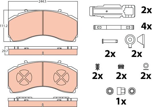 TRW GDB5111 - Тормозные колодки, дисковые, комплект parts5.com