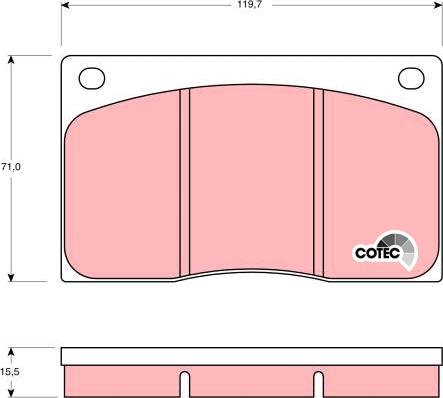 TRW GDB585 - Тормозные колодки, дисковые, комплект parts5.com