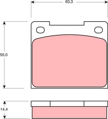 TRW GDB533 - Тормозные колодки, дисковые, комплект parts5.com