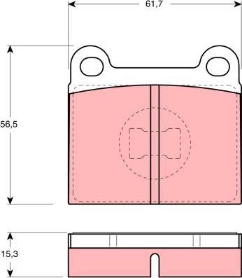 TRW GDB648 - Тормозные колодки, дисковые, комплект parts5.com