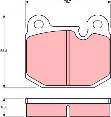 TRW GDB654 - Тормозные колодки, дисковые, комплект parts5.com