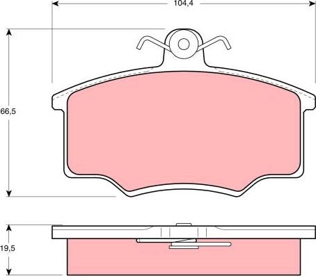 TRW GDB628 - Тормозные колодки, дисковые, комплект parts5.com