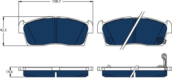 TRW GDB1940BTE - Тормозные колодки, дисковые, комплект parts5.com