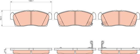 TRW GDB1940 - Тормозные колодки, дисковые, комплект parts5.com