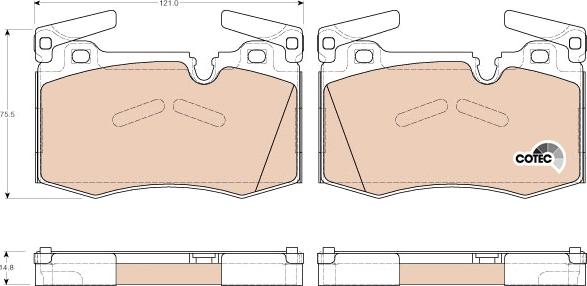 TRW GDB1948 - Тормозные колодки, дисковые, комплект parts5.com