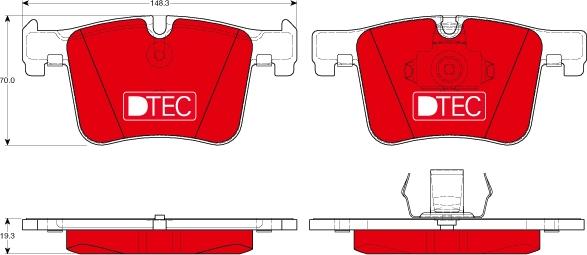 TRW GDB1942DTE - Тормозные колодки, дисковые, комплект parts5.com