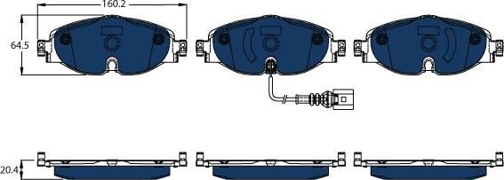 TRW GDB1956BTE - Тормозные колодки, дисковые, комплект parts5.com