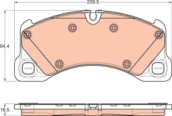 TRW GDB1969 - Тормозные колодки, дисковые, комплект parts5.com