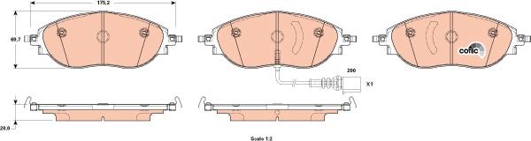 TRW GDB1918 - Тормозные колодки, дисковые, комплект parts5.com