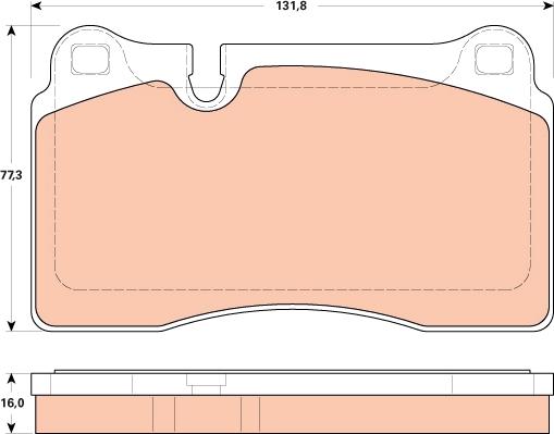 TRW GDB1912 - Тормозные колодки, дисковые, комплект parts5.com