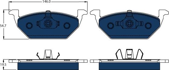 TRW GDB1984BTE - Тормозные колодки, дисковые, комплект parts5.com