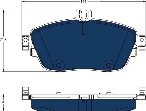 TRW GDB1932BTE - Тормозные колодки, дисковые, комплект parts5.com