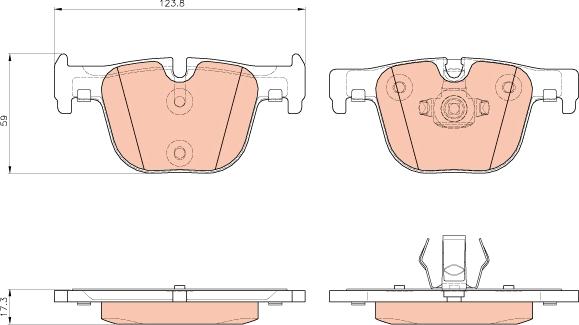 TRW GDB1937 - Тормозные колодки, дисковые, комплект parts5.com