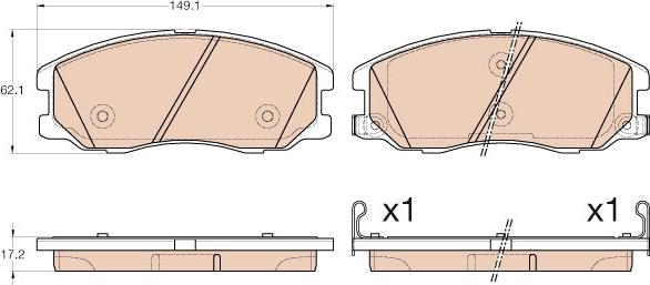 TRW GDB1978 - Тормозные колодки, дисковые, комплект parts5.com