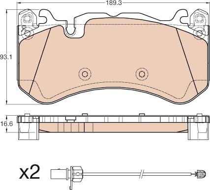 TRW GDB1977 - Тормозные колодки, дисковые, комплект parts5.com