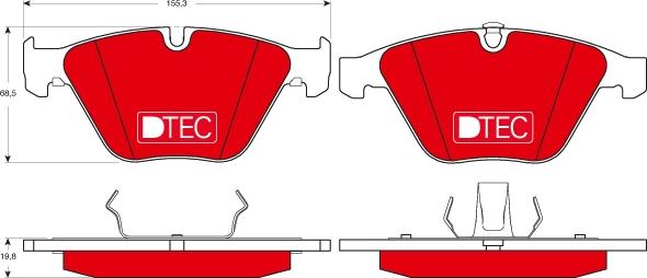 TRW GDB1498DTE - Juego de pastillas de freno parts5.com