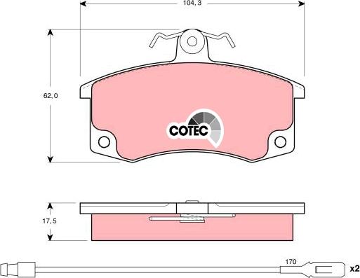 TRW GDB1446 - Тормозные колодки, дисковые, комплект parts5.com