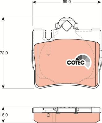 TRW GDB1455 - Тормозные колодки, дисковые, комплект parts5.com