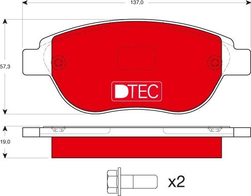 TRW GDB1464DTE - Тормозные колодки, дисковые, комплект parts5.com