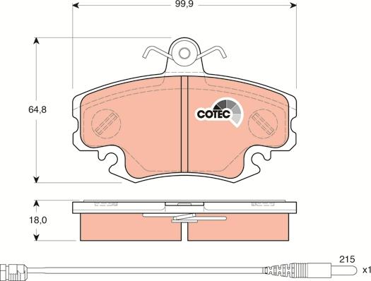 TRW GDB1465 - Тормозные колодки, дисковые, комплект parts5.com