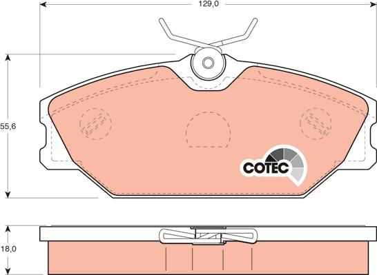 TRW GDB1405 - Тормозные колодки, дисковые, комплект parts5.com