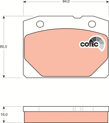 TRW GDB140 - Тормозные колодки, дисковые, комплект parts5.com