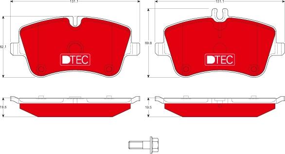 TRW GDB1413DTE - Тормозные колодки, дисковые, комплект parts5.com