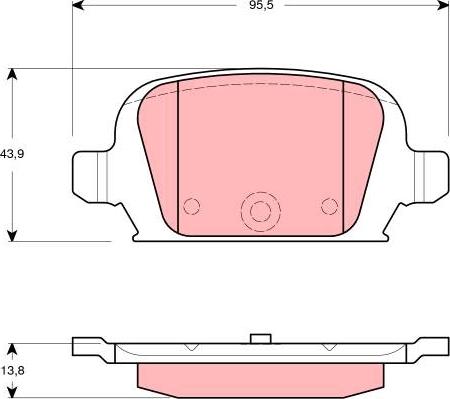 TRW GDB1412 - Тормозные колодки, дисковые, комплект parts5.com