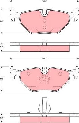 TRW GDB1430 - Тормозные колодки, дисковые, комплект parts5.com