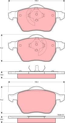 TRW GDB1429 - Тормозные колодки, дисковые, комплект parts5.com