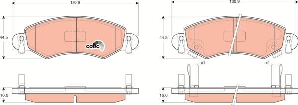 TRW GDB1420 - Тормозные колодки, дисковые, комплект parts5.com