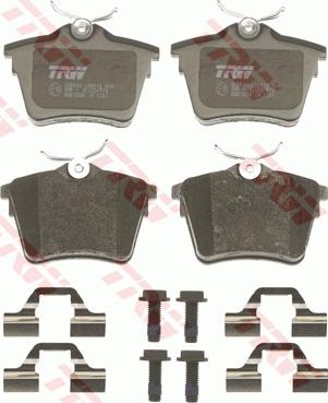 TRW GDB1596 - Тормозные колодки, дисковые, комплект parts5.com