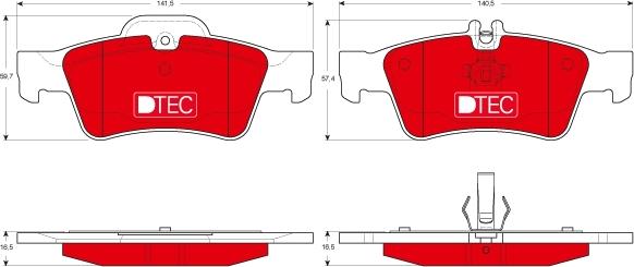 TRW GDB1546DTE - Тормозные колодки, дисковые, комплект parts5.com