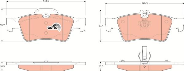 TRW GDB1546 - Тормозные колодки, дисковые, комплект parts5.com