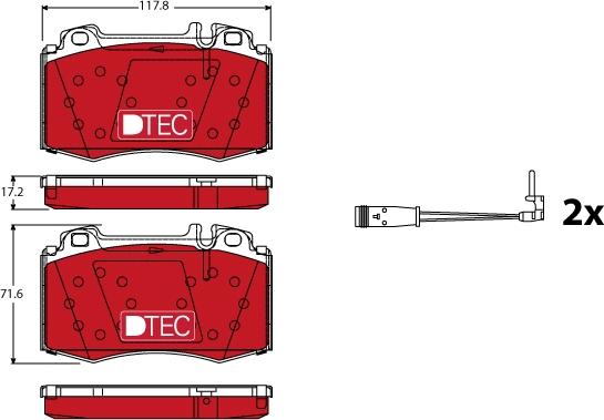 TRW GDB1543DTE - Тормозные колодки, дисковые, комплект parts5.com